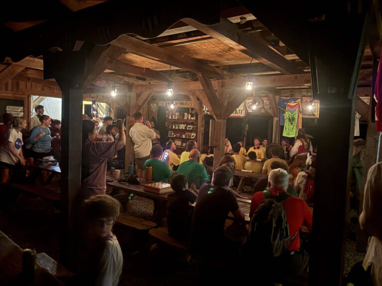 Boonesboro Tavern Scene at Camp Daniel Boone